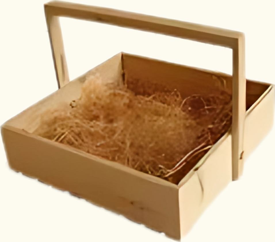Wooden Basket with Handle #2