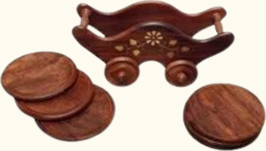 Wooden Tea Coaster (Set of 6) #1