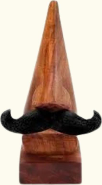 Wooden Nose Shaped Specs Holder #1