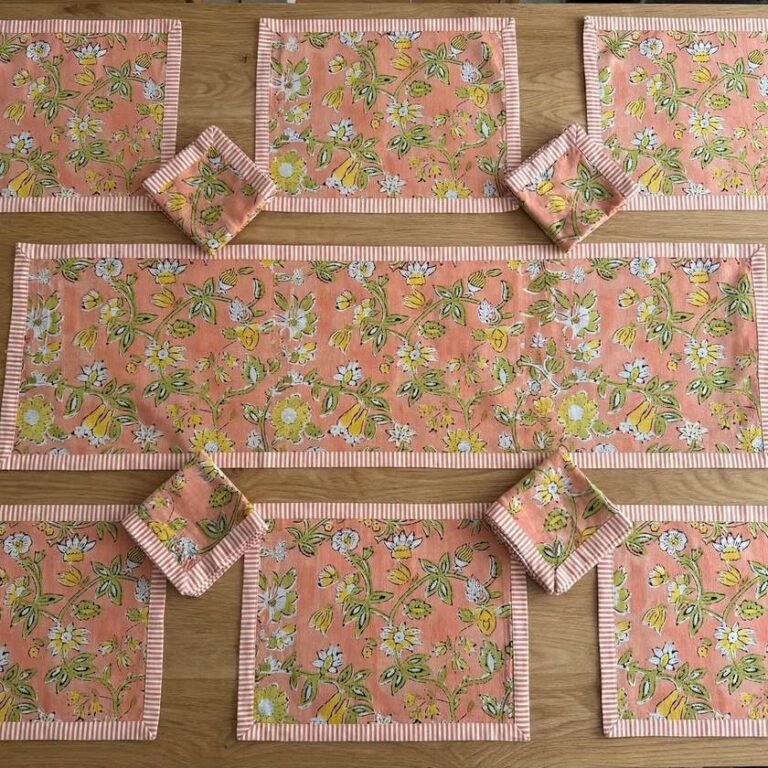 Peach Meadow Table Linen